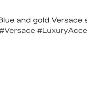 Versace Blue and Gold Suit